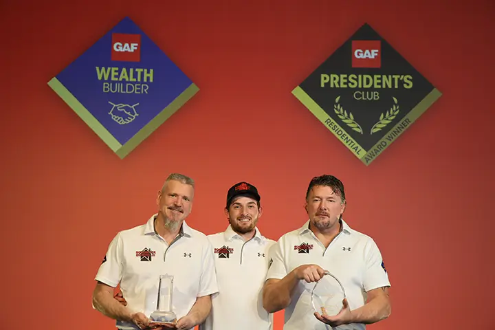 Rosemeyer Roofing LLC receiving GAF awards